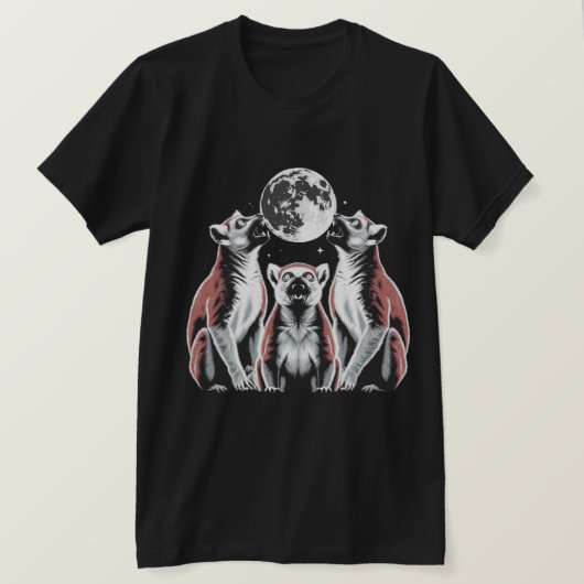 Moonlight Lemur Trio Graphic  Tシャツ (デザイン正面)