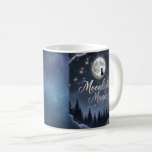 Moonlight Magic – Enchanted Halloween Mug Design コーヒーマグカップ (正面右)