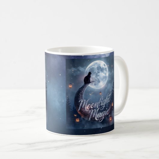 Moonlight Magic – Enchanted Halloween Mug Design コーヒーマグカップ (正面右)