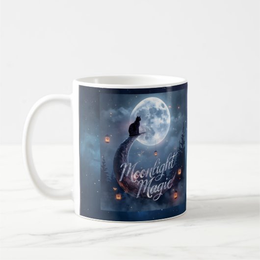 Moonlight Magic – Enchanted Halloween Mug Design コーヒーマグカップ (左)