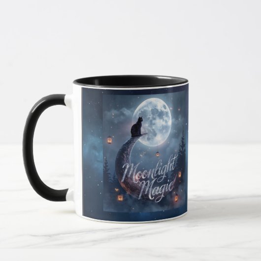 Moonlight Magic – Enchanted Halloween Mug Design マグカップ (左)