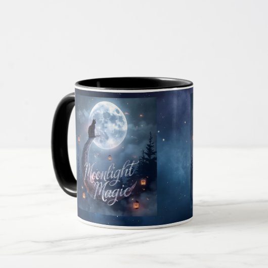 Moonlight Magic – Enchanted Halloween Mug Design マグカップ (正面左)