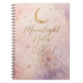 moonlight notes aesthetic celestial magic journal ノートブック (正面)