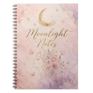 moonlight notes aesthetic celestial magic journal ノートブック