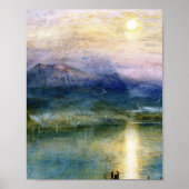 Moonlight On Lake Lucerne By William Turner ポスター (正面)