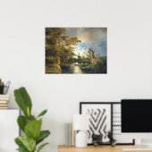 Moonlight on the Yare - John Cromeファインアート ポスター (ホームオフィス)