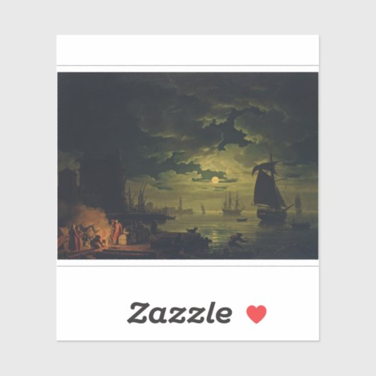 Moonlight Over Palermo High-Fidelity Fine Art  シール (シート)