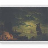 Moonlight Over Palermo High-Fidelity Fine Art  シール (正面)