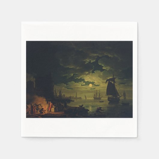 Moonlight Over Palermo High-Fidelity Fine Art  スタンダードカクテルナプキン (正面)