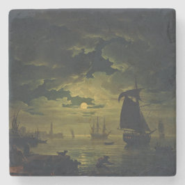 Moonlight Over Palermo High-Fidelity Fine Art  ストーンコースター