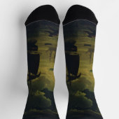 Moonlight Over Palermo High-Fidelity Fine Art  ソックス (上部)