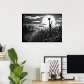 Moonlight Posterでブー子猫 ポスター (ホームオフィス)