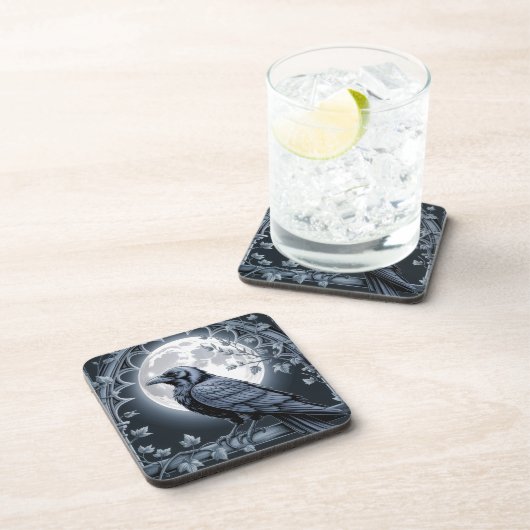 Moonlight Raven Goth Drink Coaster コースター (右側)