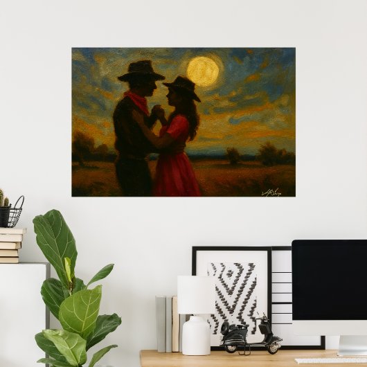 Moonlight Two-Step Art Print ポスター (ホームオフィス)