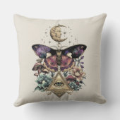 Moonlight Vision Moth – Celestial Lunar  クッション (裏面)