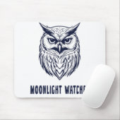 Moonlight Watcher - Owl Design - Mousepad マウスパッド (マウス)
