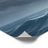 Moonlight Wave & Black Cat Poster ポスター (角)