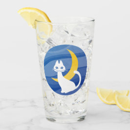 Moonlight white cat タンブラーグラス