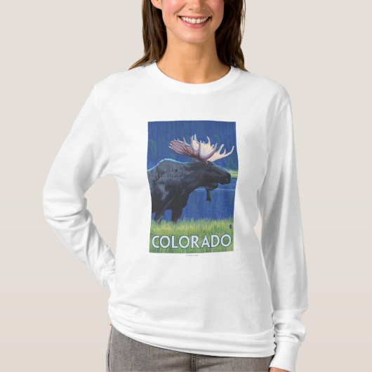 MoonlightColoradoのアメリカヘラジカ Tシャツ (正面)