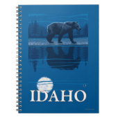 MoonlightIdahoVintage旅行ポスターでクマ ノートブック (正面)
