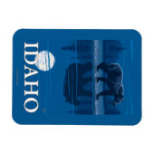 MoonlightIdahoVintage旅行ポスターでクマ マグネット (横)