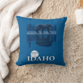 MoonlightIdahoVintage旅行ポスターのくま クッション (ブランケット)