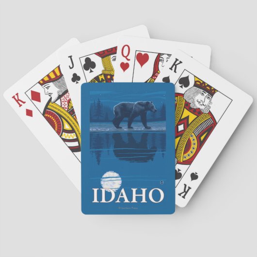 MoonlightIdahoVintage旅行ポスターのくま トランプ (裏面)