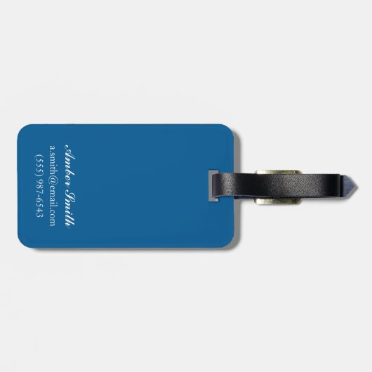 MoonlightIdahoVintage旅行ポスターのくま ラゲッジタグ (裏面横)