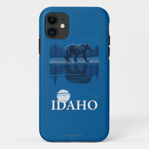 MoonlightIdahoVintage旅行ポスターのくま iPhone 11 ケース