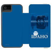 MoonlightIdahoVintage旅行ポスターのくま Incipio iPhoneウォレットケース (フォリオオープン)