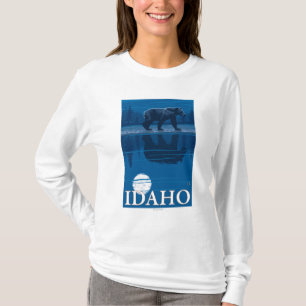 MoonlightIdahoVintage旅行ポスターのくま Tシャツ