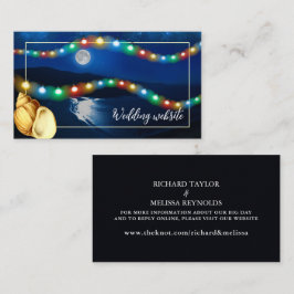 Moonlitエレガントビーチ結婚式Webサイト エンクロージャーカード