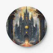 Moonlit Aisle of Eternal Vows –Gothic Wedding Gate ペーパープレート (正面)