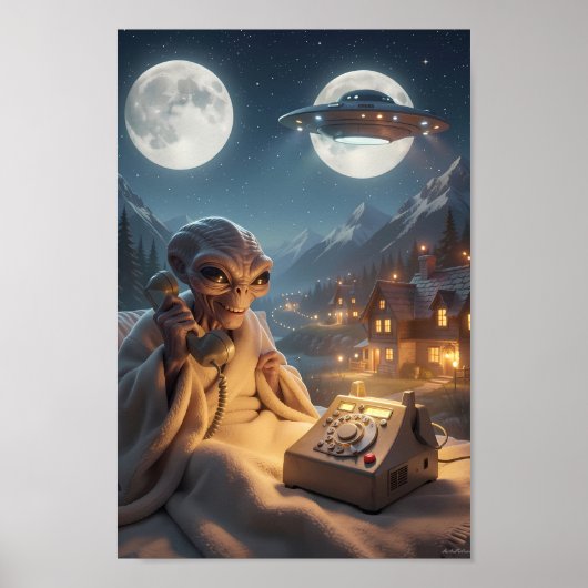 Moonlit Alien Hotline in Mountain Poster ポスター (正面)