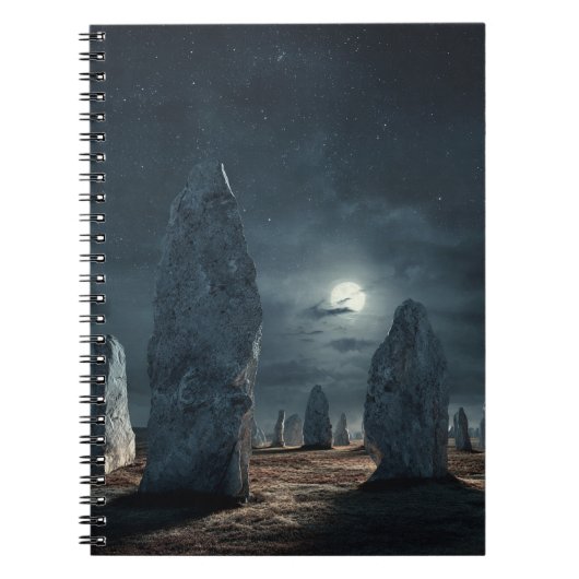 Moonlit Ancient Standing Stones Notebook ノートブック (正面)