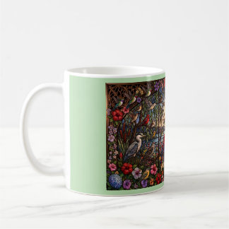 Moonlit Birds Garden Art Coffee Mug, 11 oz コーヒーマグカップ