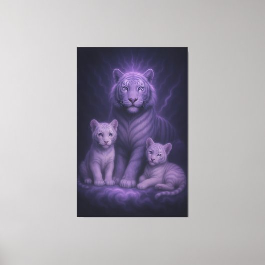 Moonlit Blue Guardians | ManJiangHong Fine Art キャンバスプリント (正面)