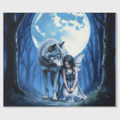 Moonlit Bond – The Wolf and the Gothic Fairy.   ラッピングペーパー (フラット)