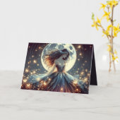 Moonlit Butterfly Enchantress Fantasy カード (黄色い花)