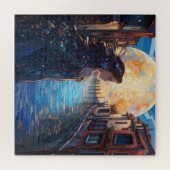 Moonlit Canal Dream – Artistic Jigsaw Puzzle ジグソーパズル (横)