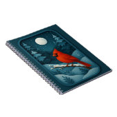 Moonlit Cardinal in Winter Forest ノートブック (右側)
