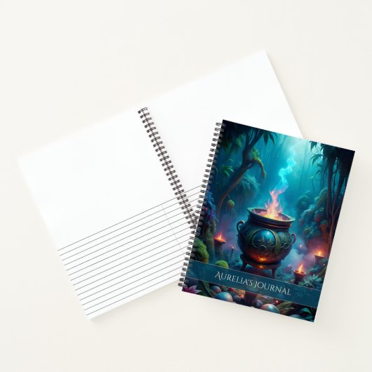 Moonlit Cauldron Grimoire – Lunar Witch Spell  ノートブック (内部)