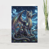 Moonlit Celestial Dragons | 父の日おめでとう カード (正面)