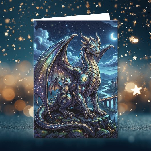 Moonlit Celestial Dragons | 父の日おめでとう カード