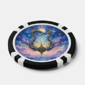 Moonlit Celestial Harp – Dreamy Cosmic Fantasy Art ポーカーチップ (シングル)