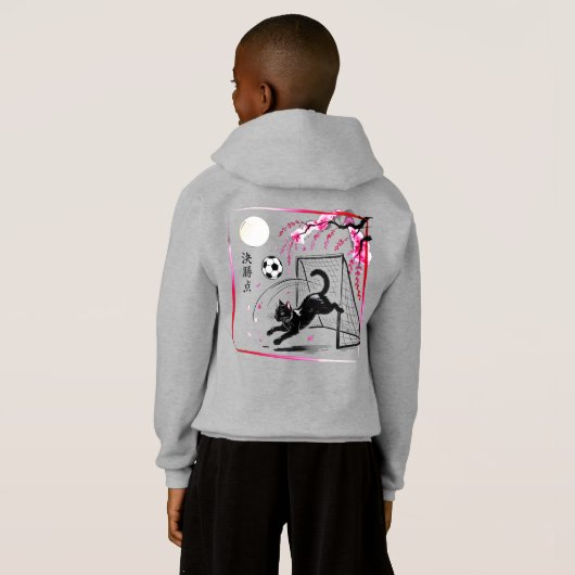 Moonlit Cherry Blossom Cat Soccer for japaness art (裏面フル)