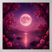 Moonlit Cherry Blossom Serenity ポスター (正面)