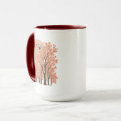 Moonlit Cherry Blossom Trees Nature Art Combo Mug マグカップ (正面左)