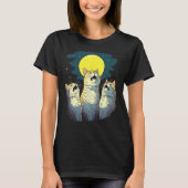 Moonlit Chorus Trio of Cats Singing Melodies Tシャツ (正面)