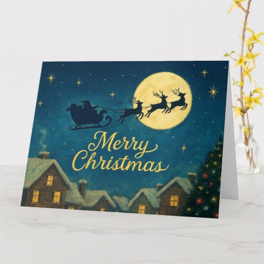 Moonlit Christmas Magic カード (黄色い花)